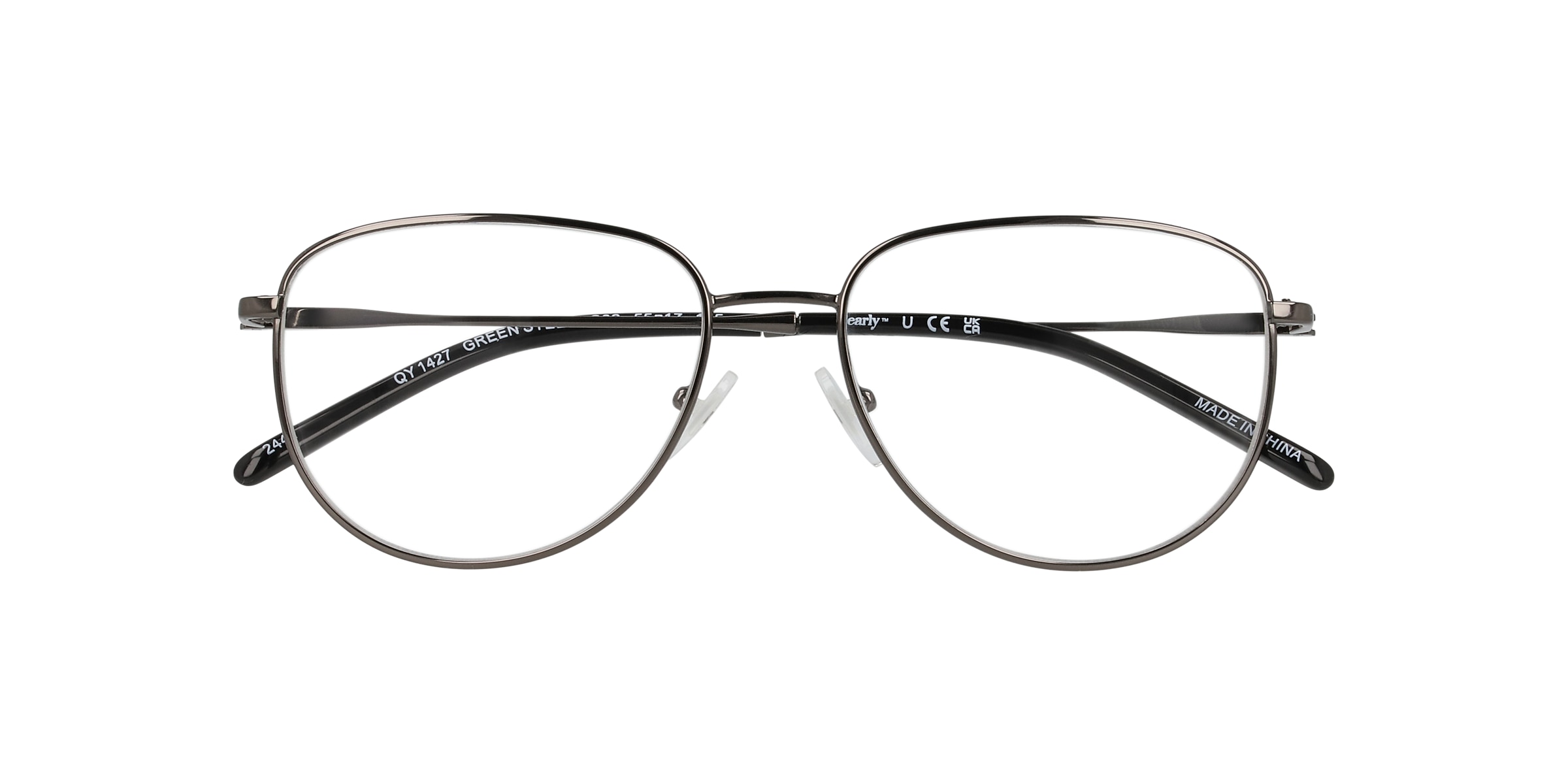 Clearly Glasses GREEN STEEL