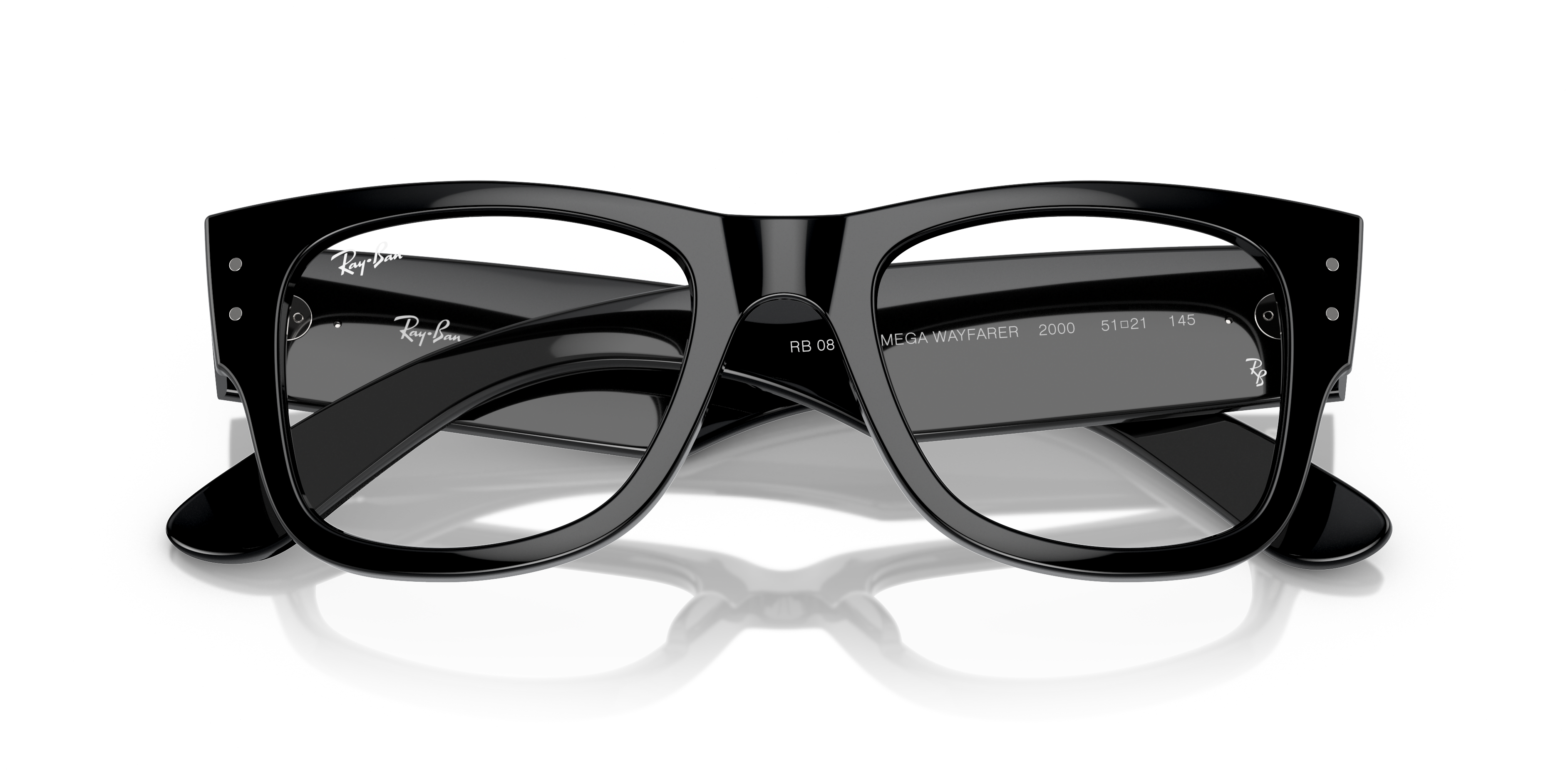 Ray-Ban RB0840V MEGA WAYFARER OPTICS Glasses | Clearly Ray-Ban RB0840V MEGA WAYFARER OPTICS Glasses | Clearly