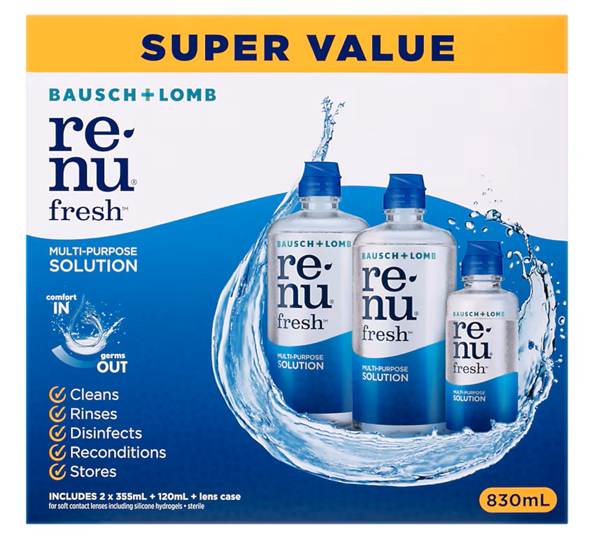 ReNu® Fresh® Multipurpose Solution 830 ml
