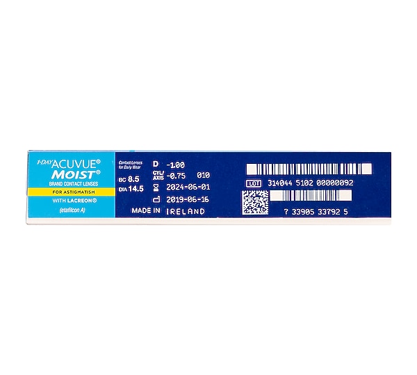 Johnson And Johnson Contacts 1-Day ACUVUE® Moist For Astigmatism 90