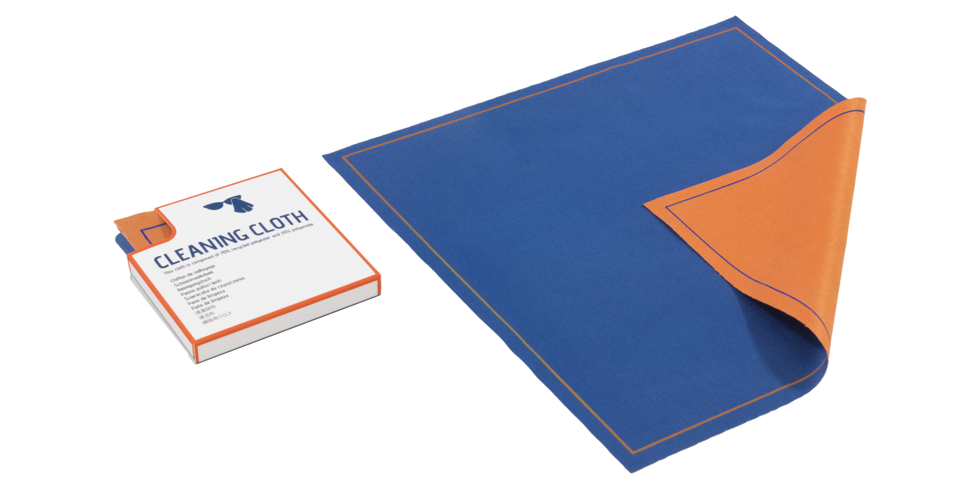 Generics BICOLOUR BLUE-ORANGE GLASSES CLOTH, Size: