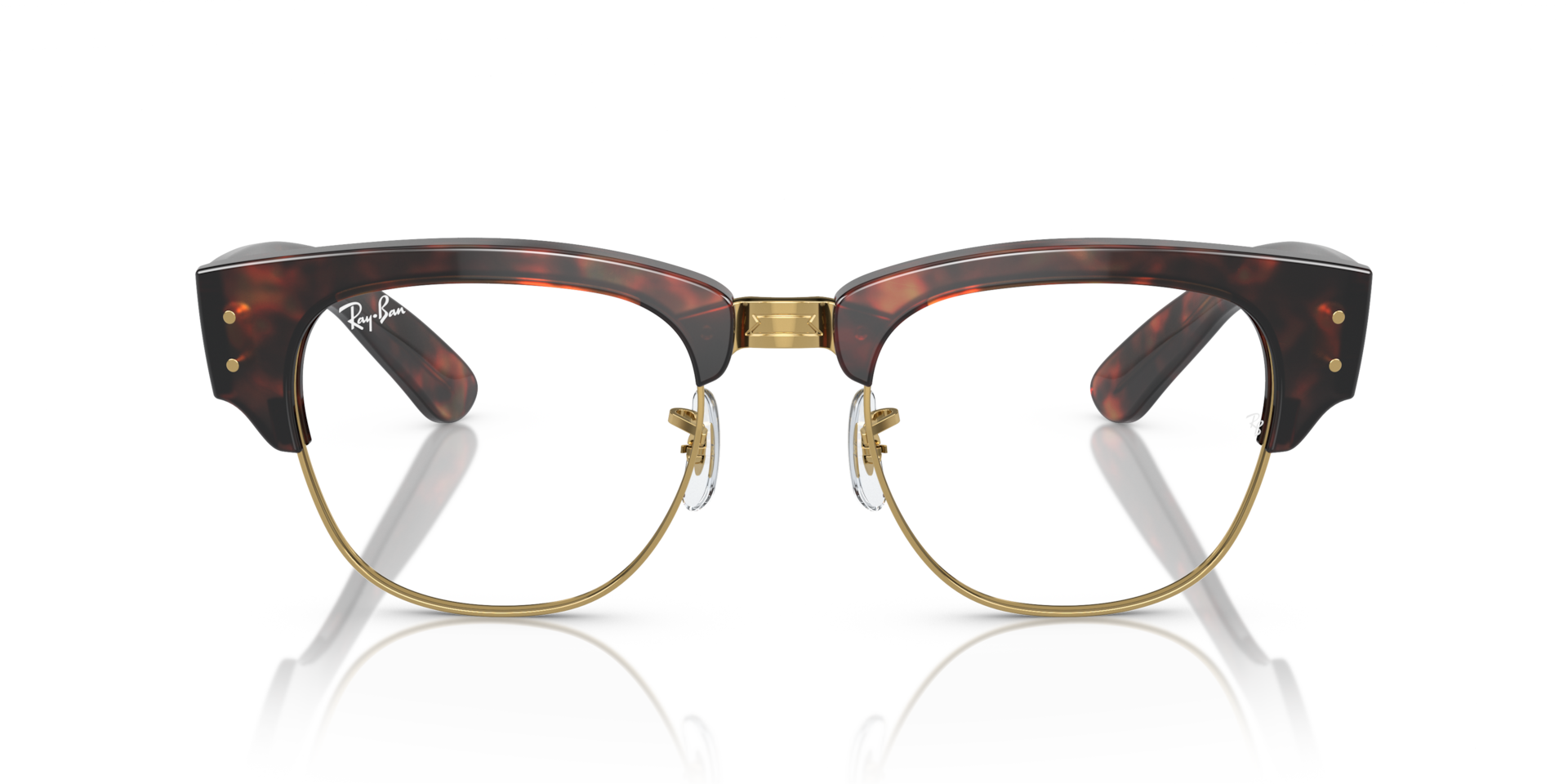 Ray-Ban RB0316V MEGA CLUBMASTER OPTICS Tortoiseshell On Gold, Size: L