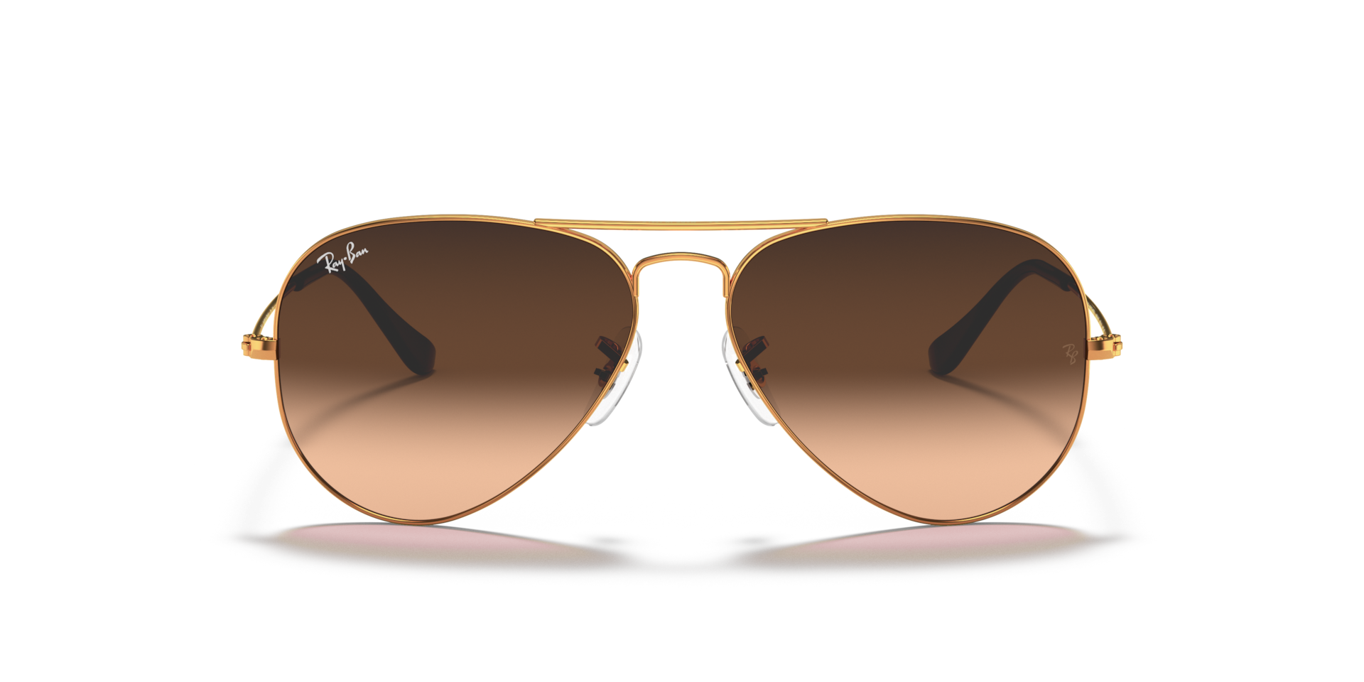 Ray-Ban RB3025 AVIATOR GRADIENT Light Brown, Size: XL