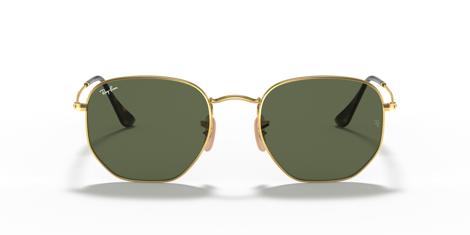 Ray-Ban RB3548N HEXAGONAL FLAT LENSES Arista Gold, Size: M