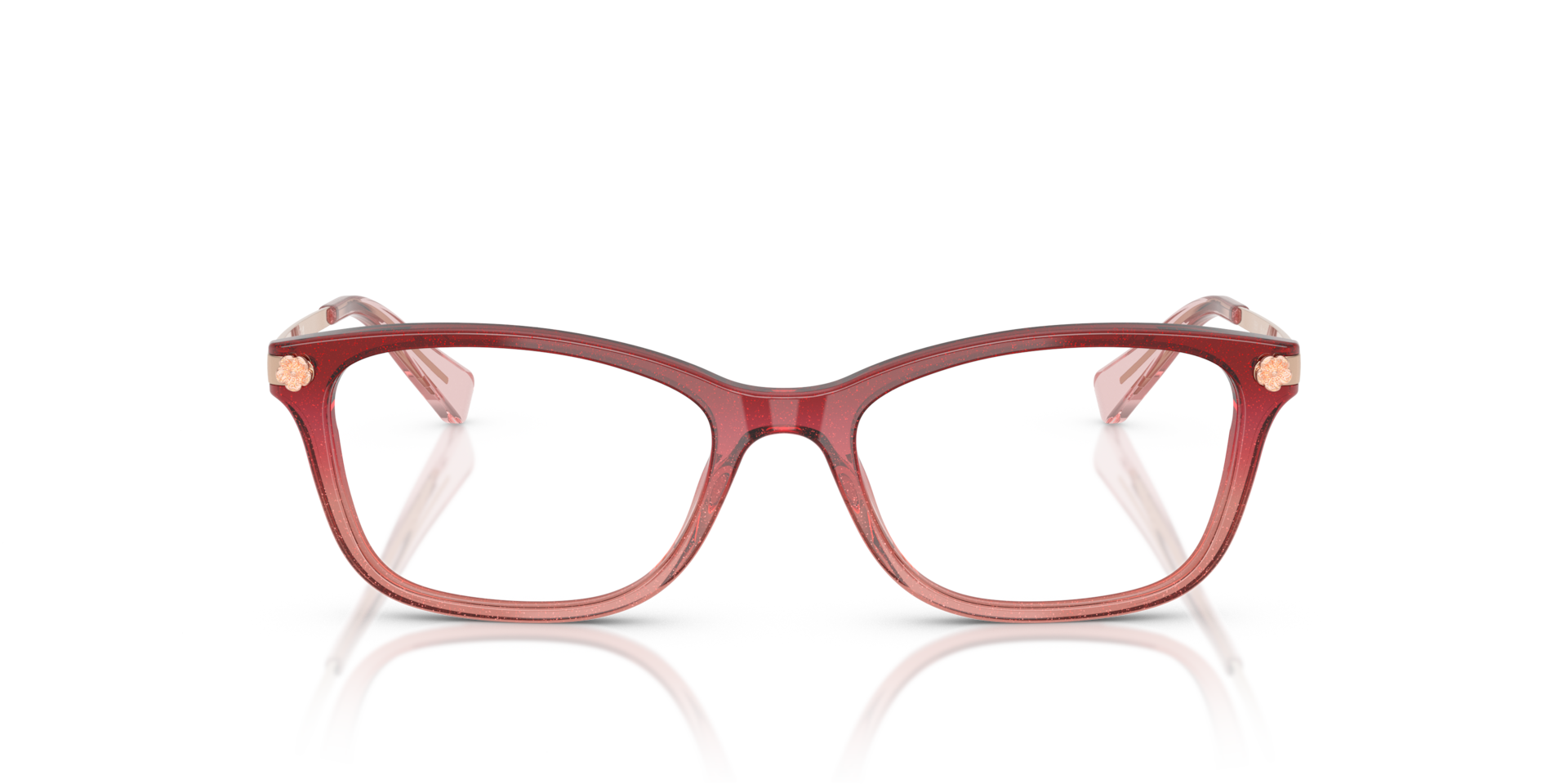 Coach HC6142 Burgundy Pink Glitter Gradient, Size: M