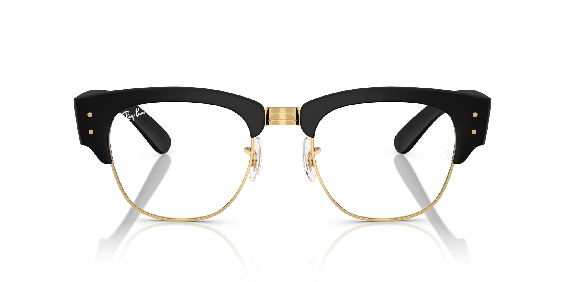 Ray-Ban RB7316V MEGA CLUBMASTER OPTICS LITEFORCE Sand Black On Gold, Size: L
