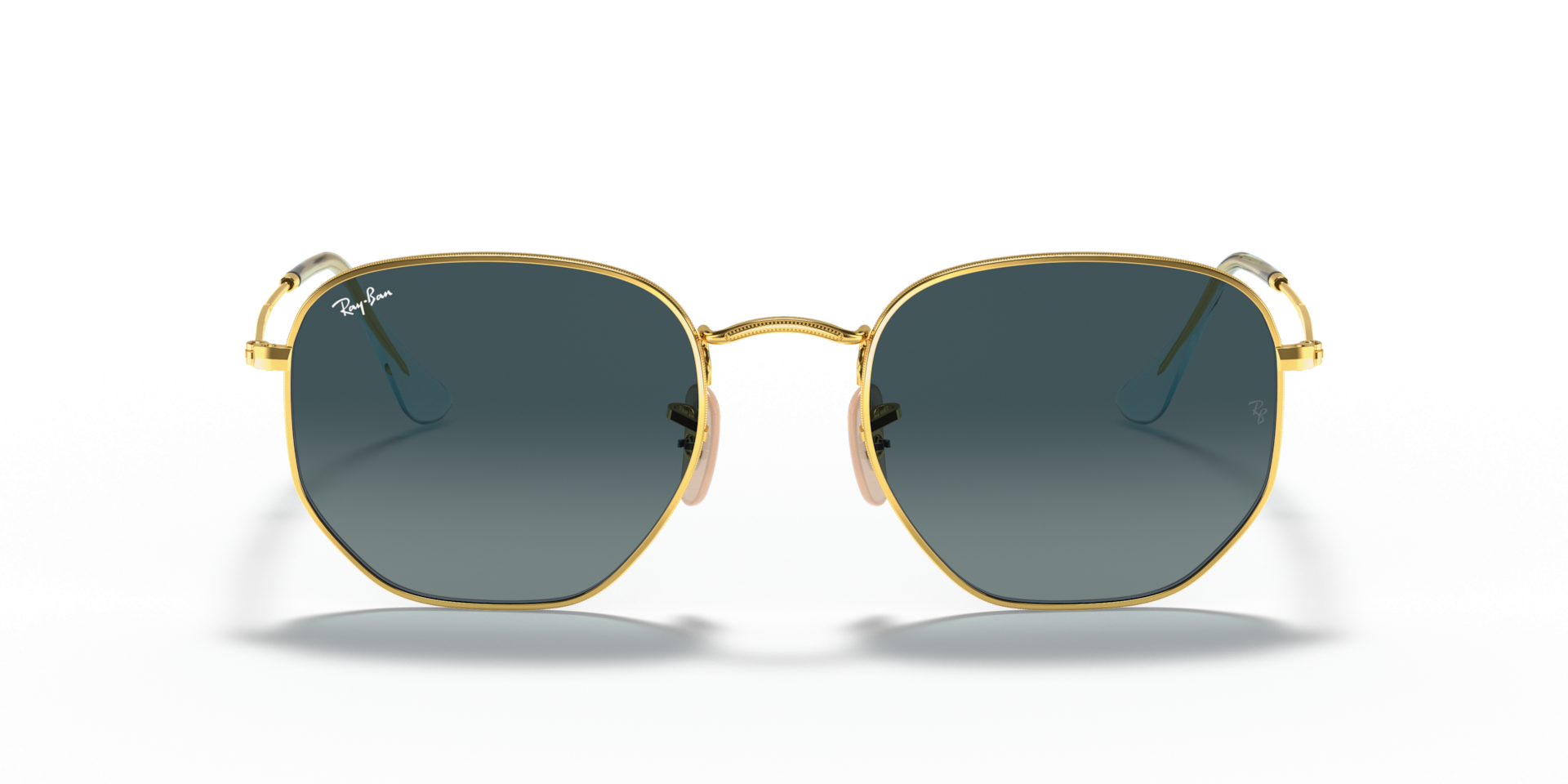 Ray-Ban RB3548N HEXAGONAL FLAT LENSES Arista Gold, Size: M