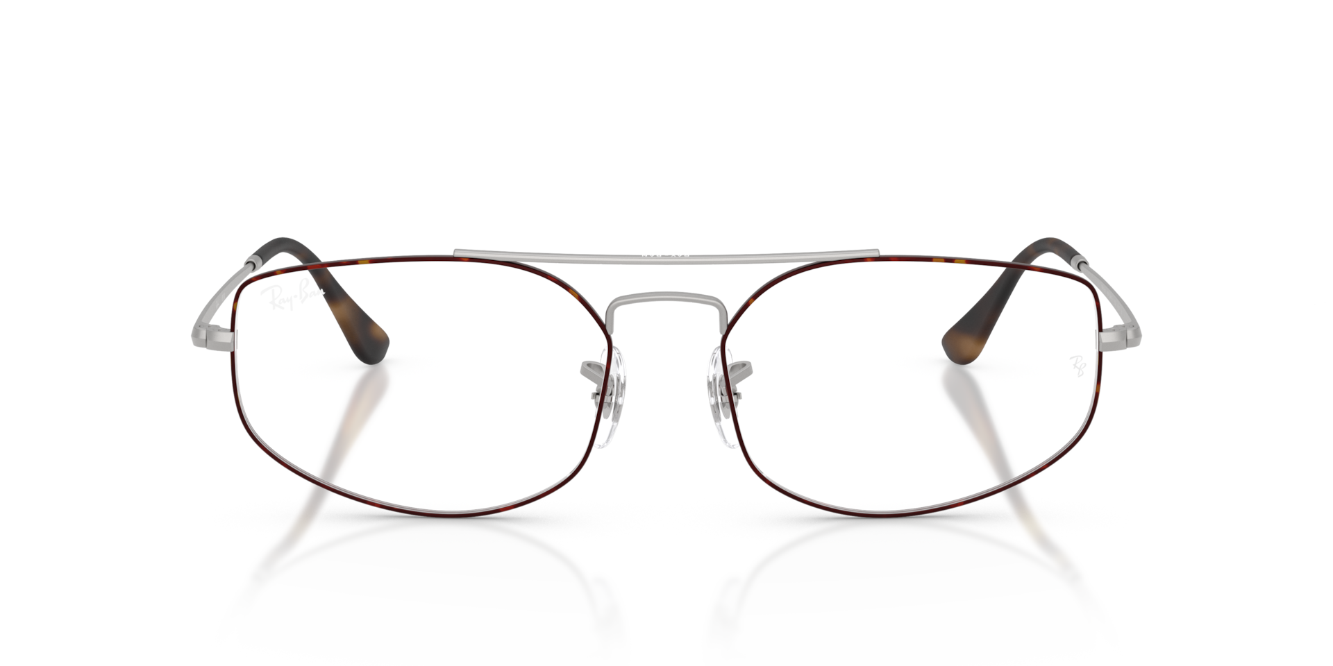 Ray-Ban RB6545 EXPLORER V OPTICS Matt Havana On Matt Silver, Size: L
