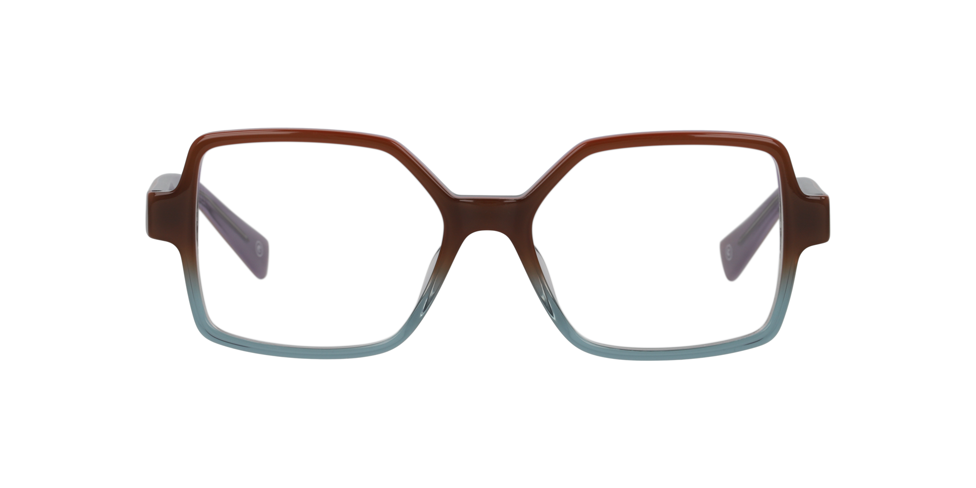 Clearly ACUTE Brown On Blue, Size: M