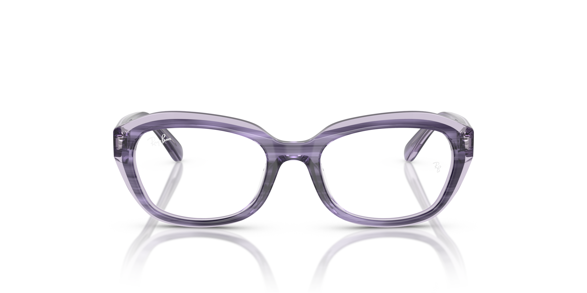 Ray-Ban RB1636 OPTICS KIDS Striped Violet On Transparent Violet, Size: S