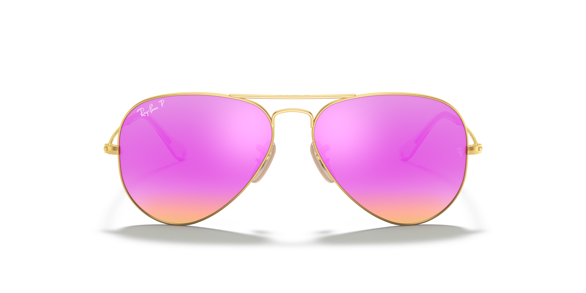 Ray-Ban RB3025 AVIATOR FLASH LENSES Gold, Size: XL
