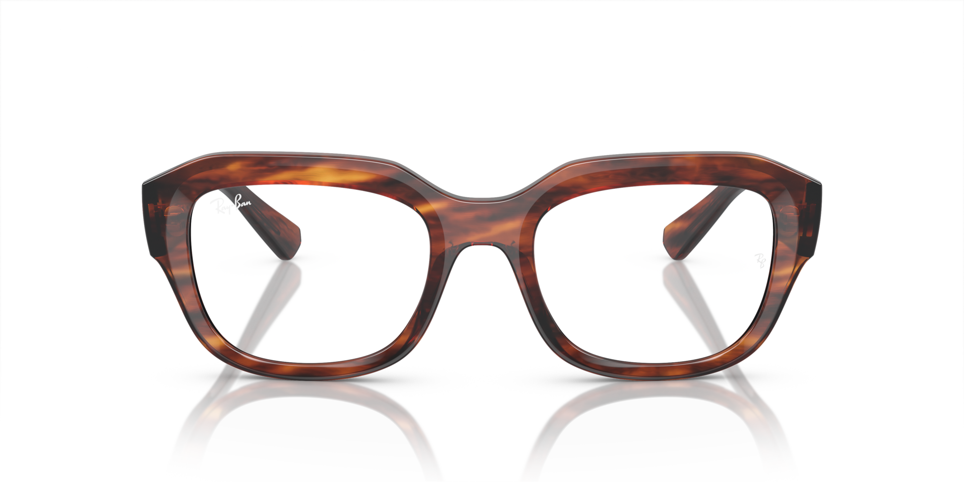 Ray-Ban RB7225 LEONID OPTICS BIO-BASED Striped Havana, Size: M