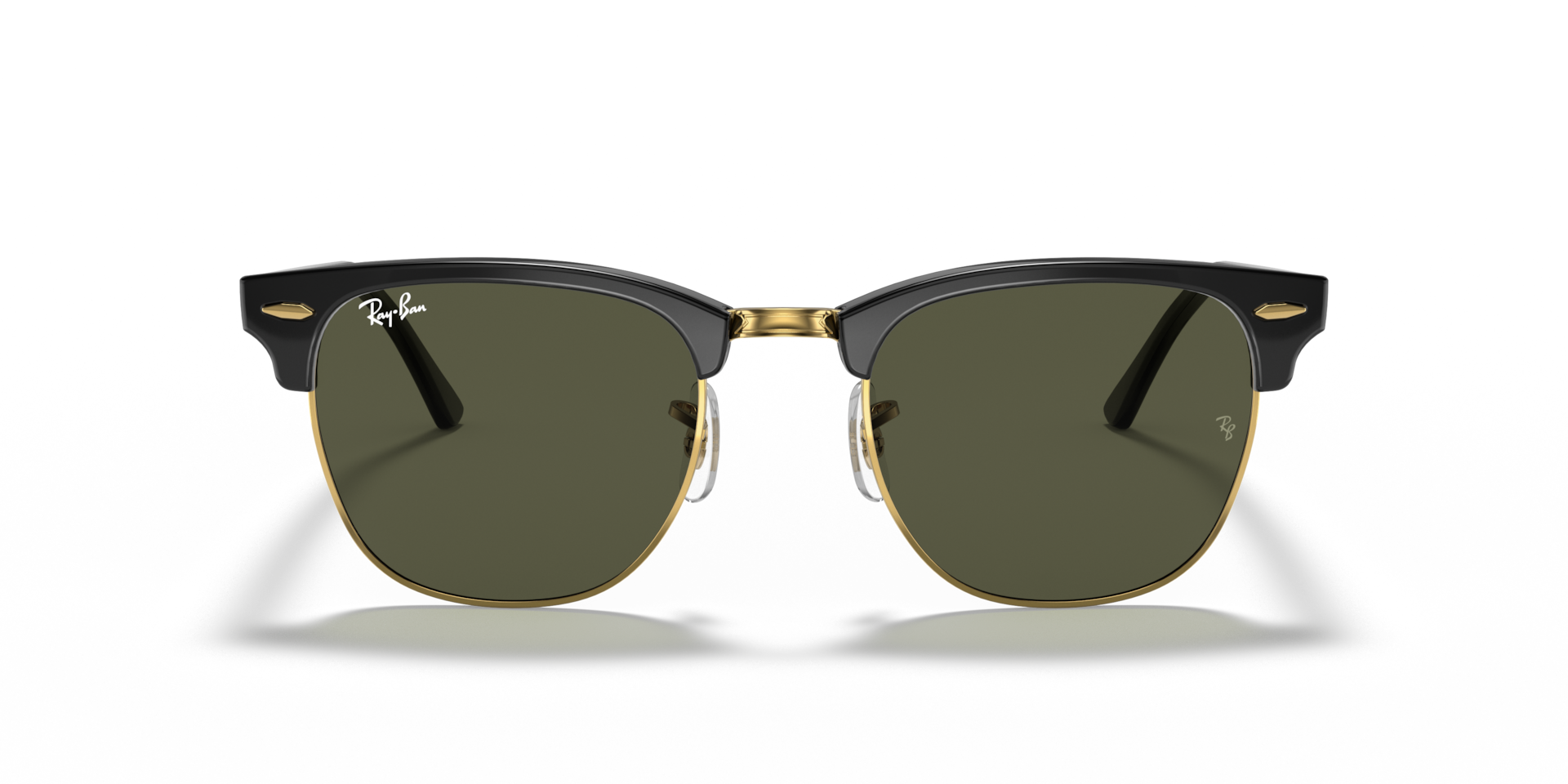 Ray-Ban RB3016 CLUBMASTER CLASSIC Black On Gold, Size: L