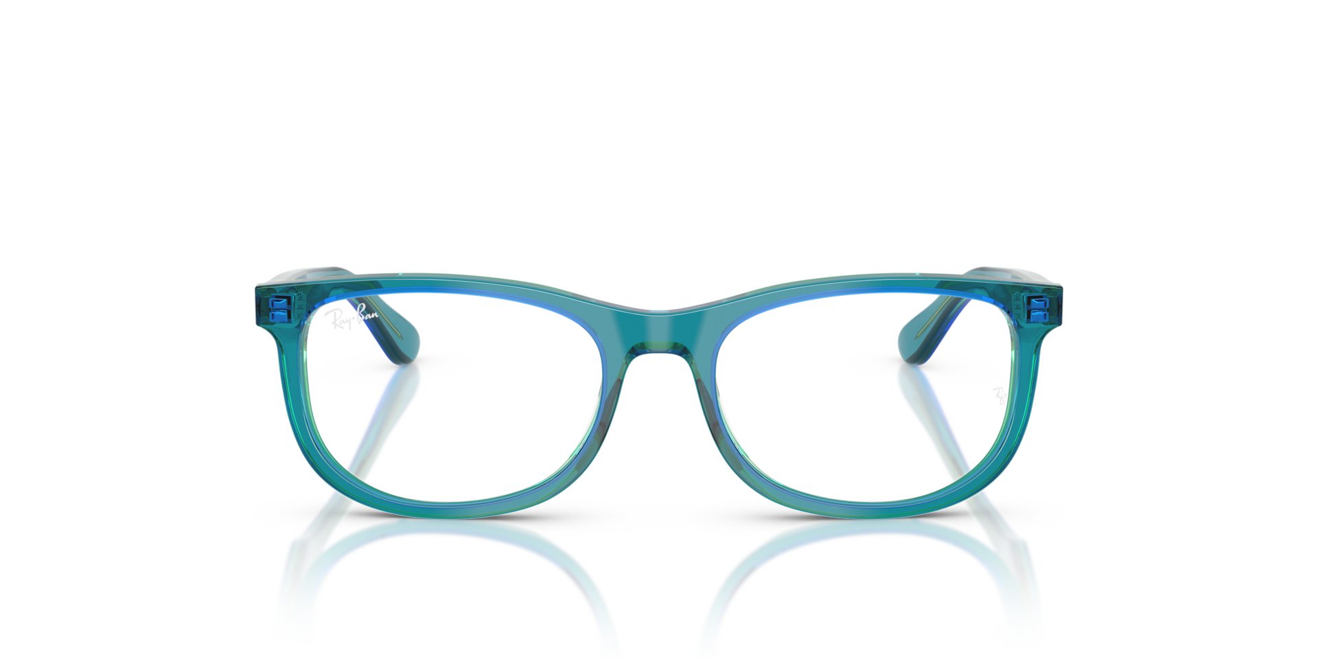 Ray-Ban RB1642 OPTICS KIDS Transparent Blue & Green, Size: S
