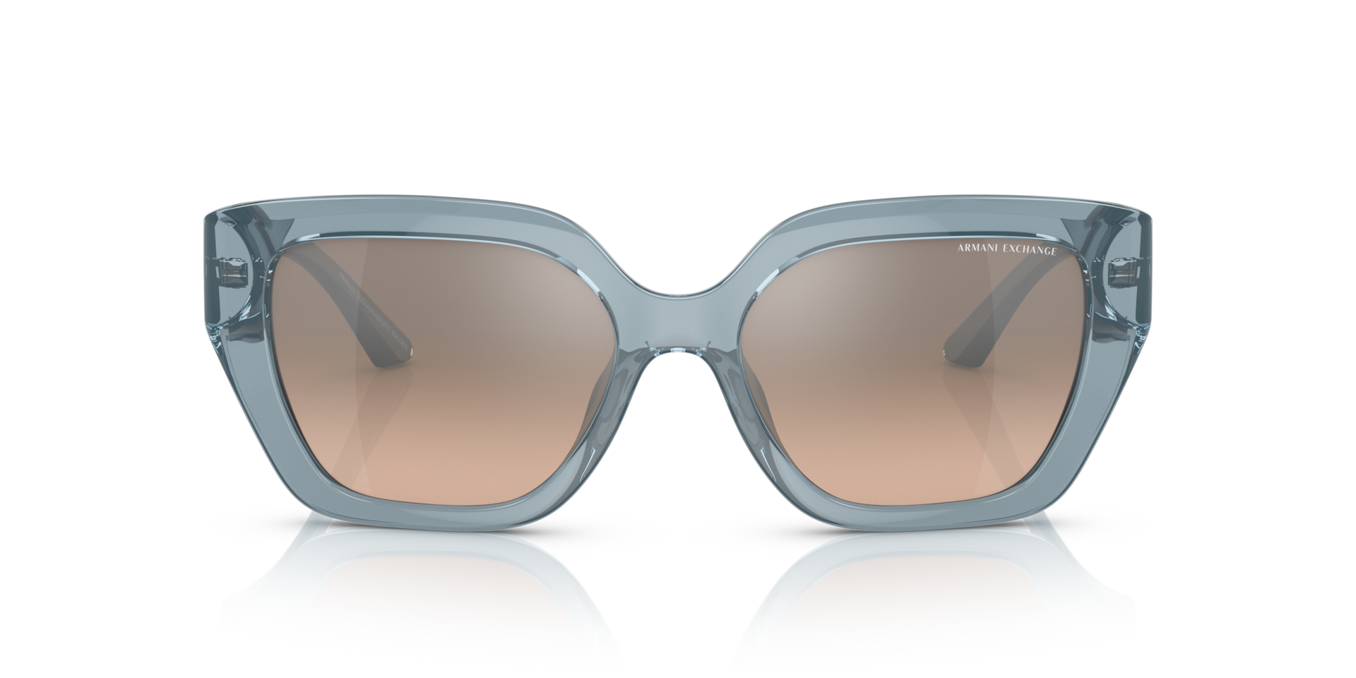 Armani Exchange AX4125SU Shiny Transparent Azure, Size: M