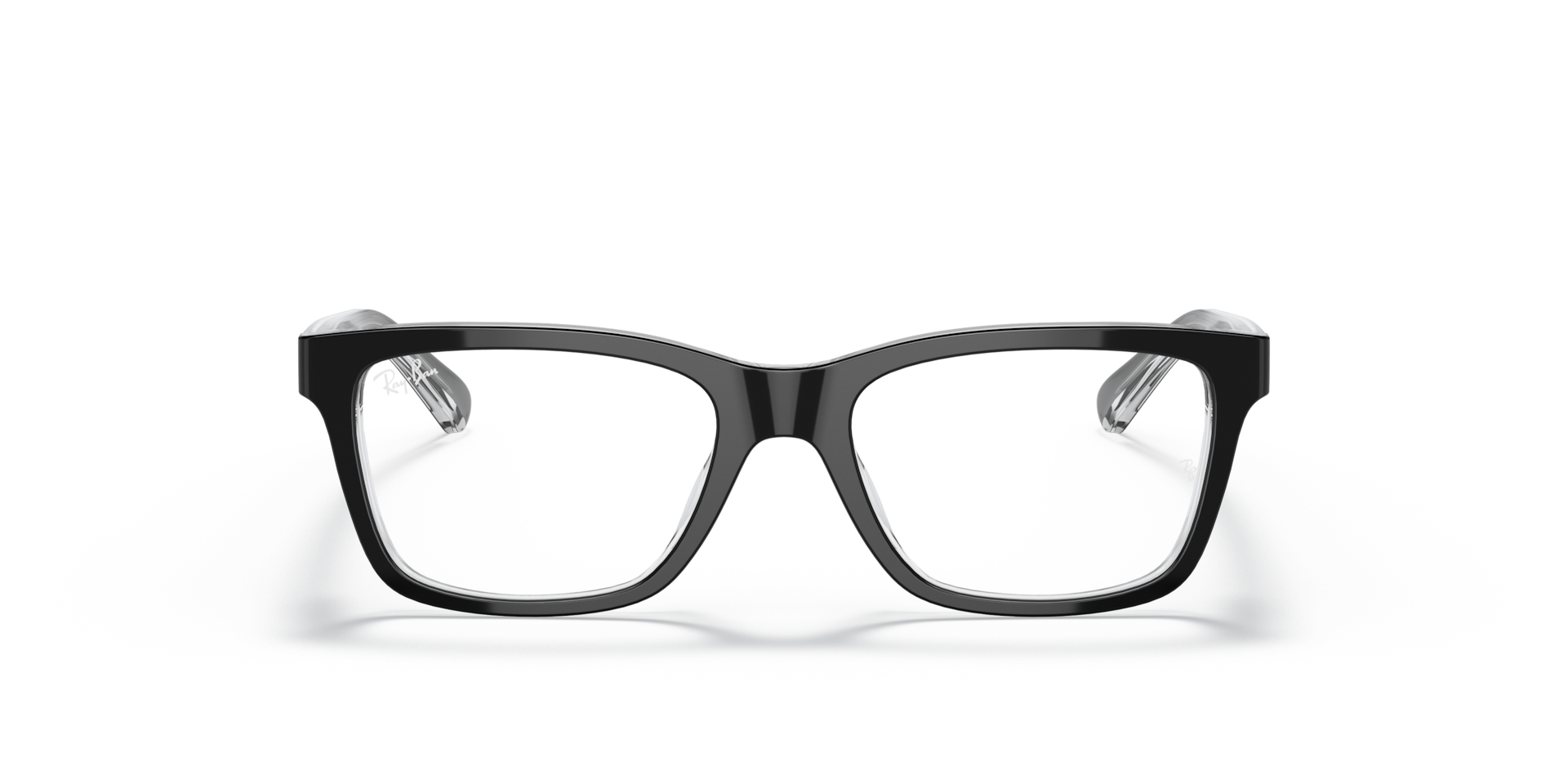 Ray-Ban RB1536 OPTICS KIDS Black On Transparent, Size: M