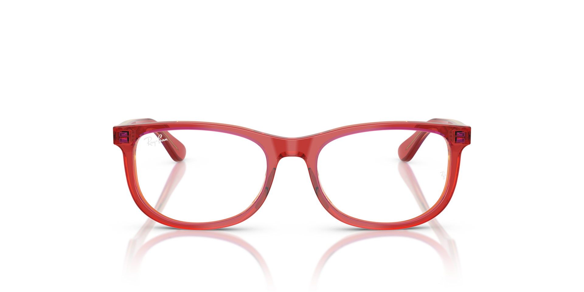 Ray-Ban RB1642 OPTICS KIDS Transparent Red & Yellow, Size: S