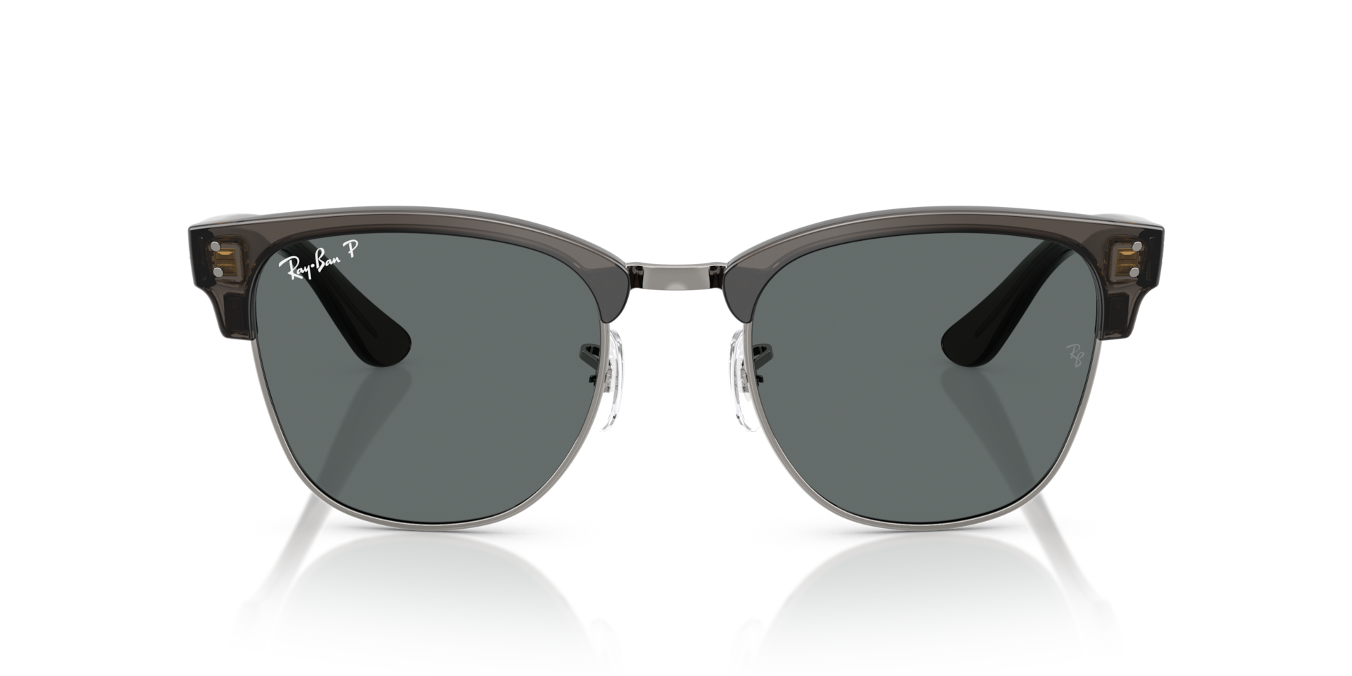 Ray-Ban RBR0504S CLUBMASTER REVERSE Transparent Dark Grey On Gunmetal, Size: L