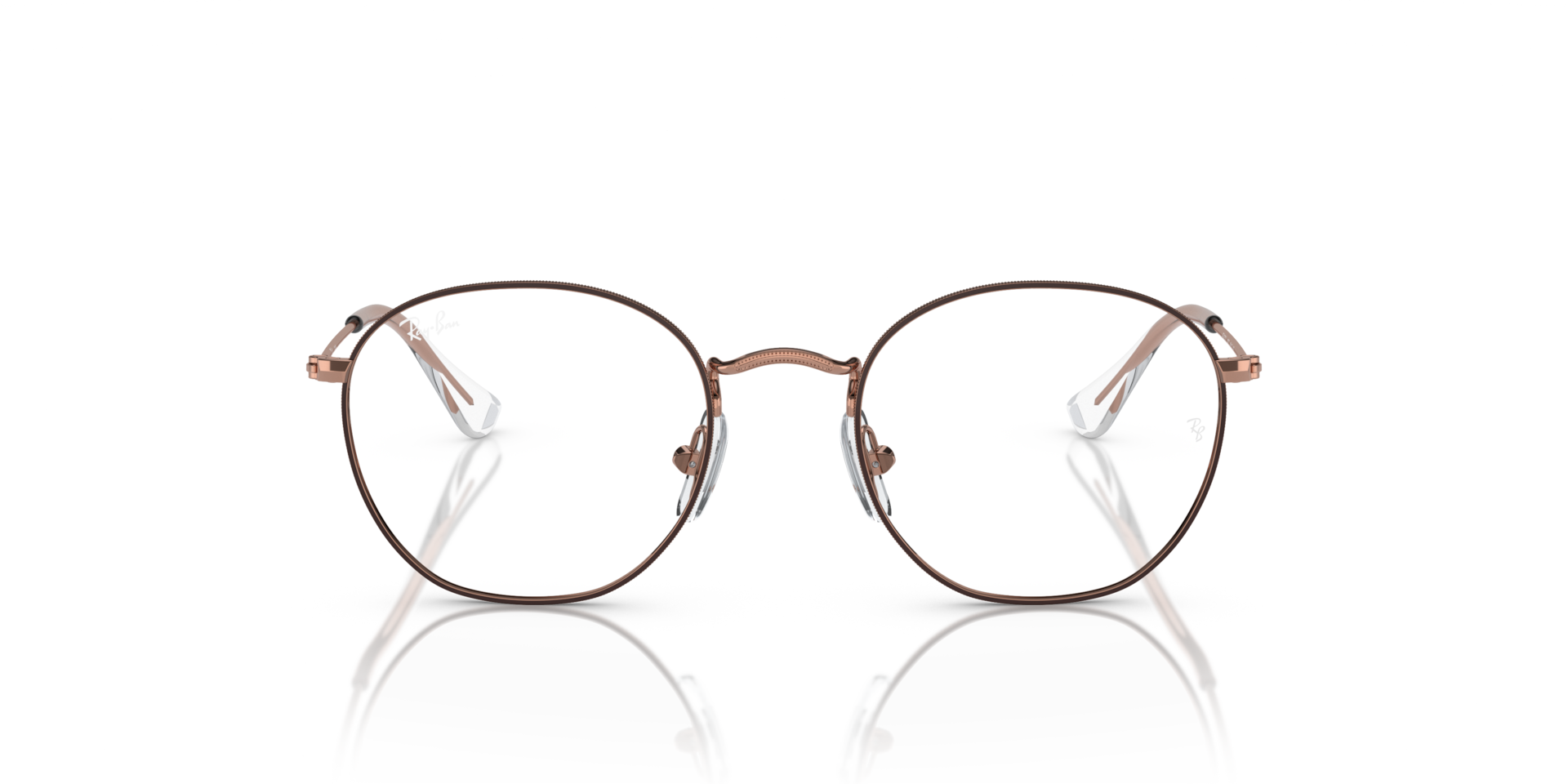 Ray-Ban RB9572V ROB OPTICS KIDS Brown On Rose Gold, Size: L