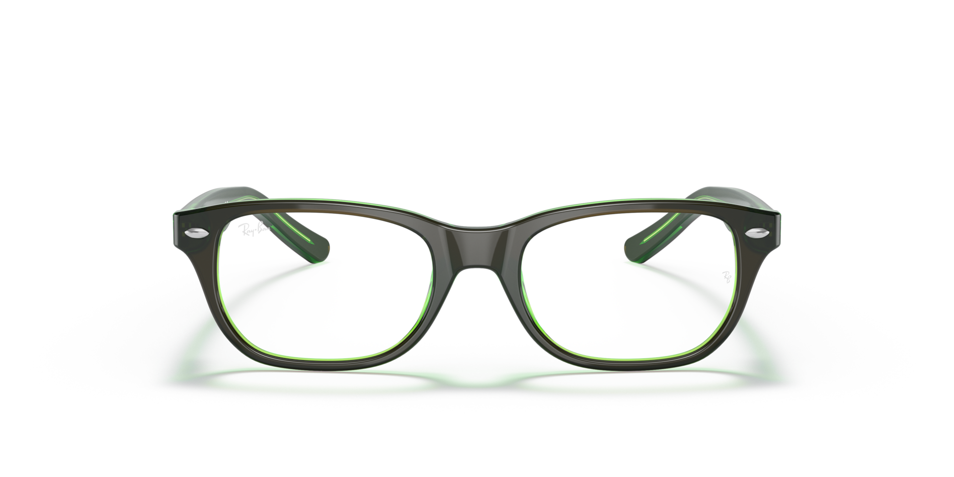Ray-Ban RB1555 OPTICS KIDS Brown On Green Fluo, Size: S