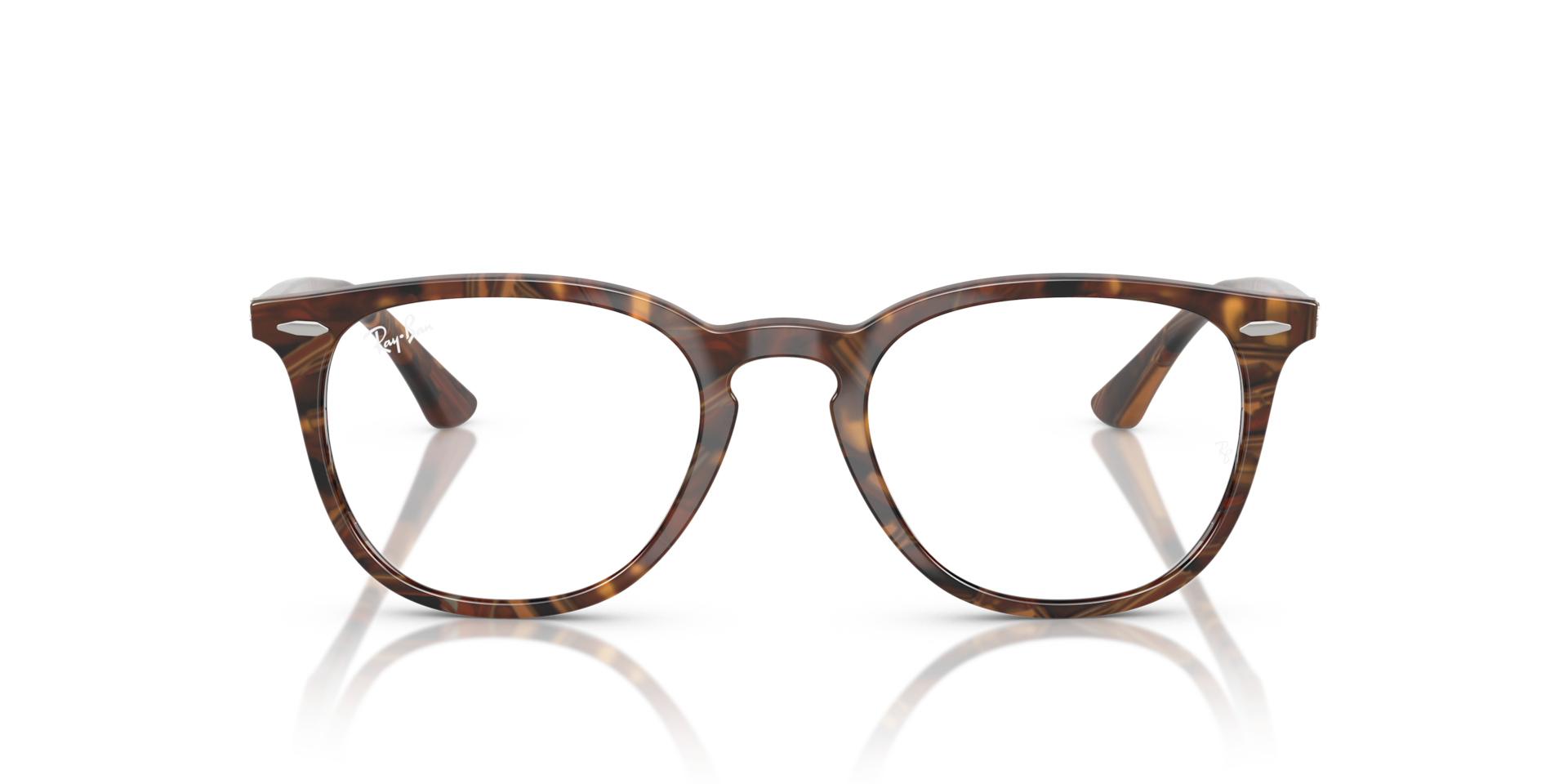 Ray-Ban RB7159 OPTICS Transparent Fantasy Brown Yellow, Size: S