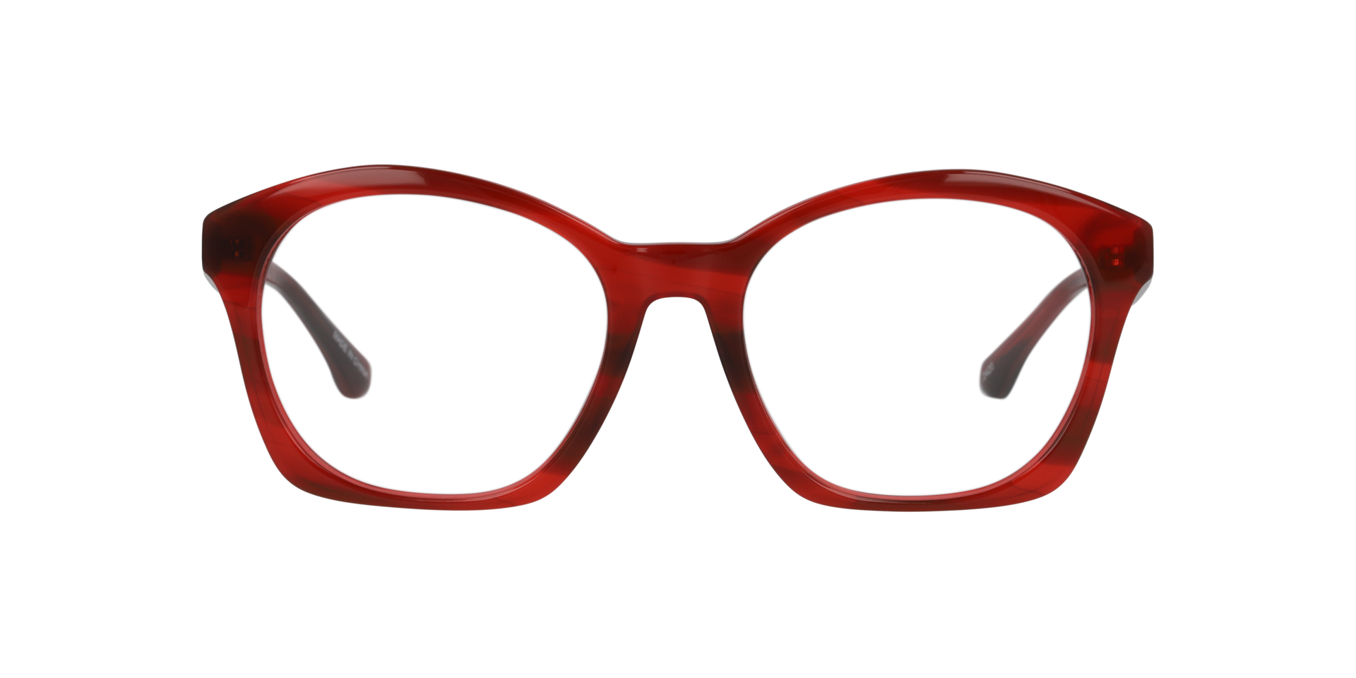 Clearly BASSWOOD Horn Red, Size: L