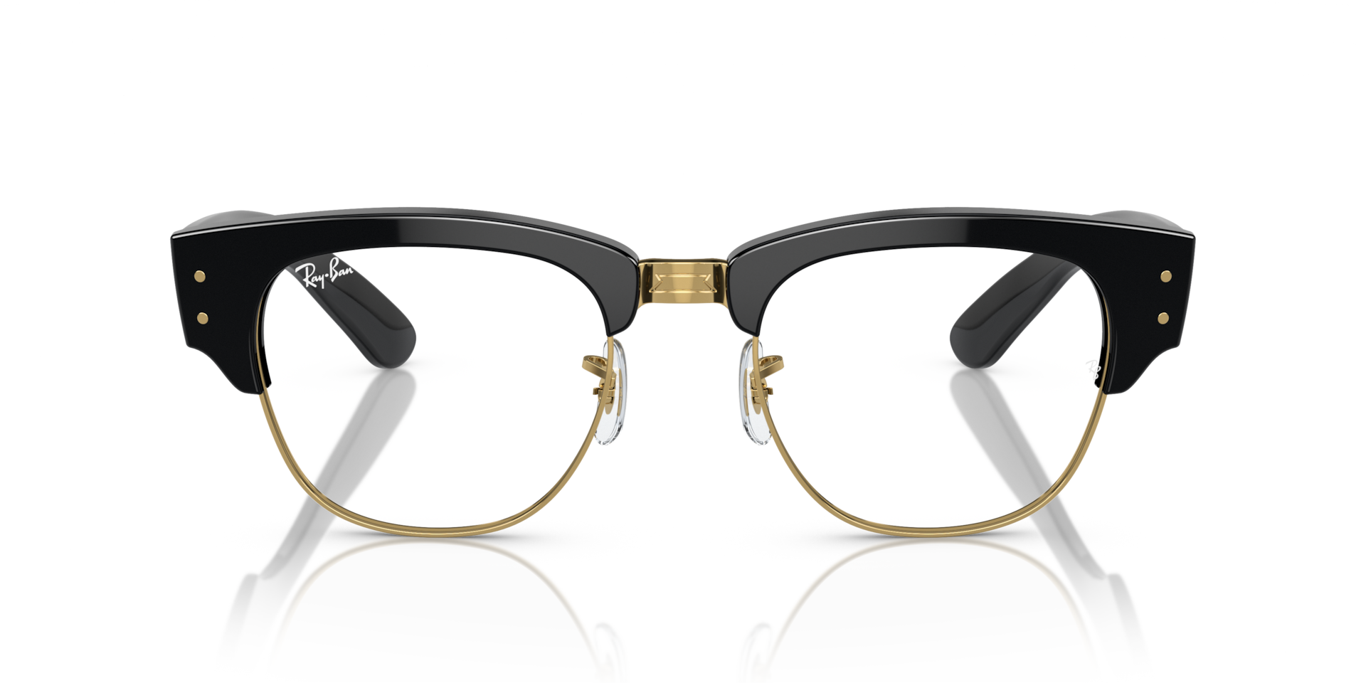Ray-Ban RB0316V MEGA CLUBMASTER OPTICS Black On Gold, Size: L