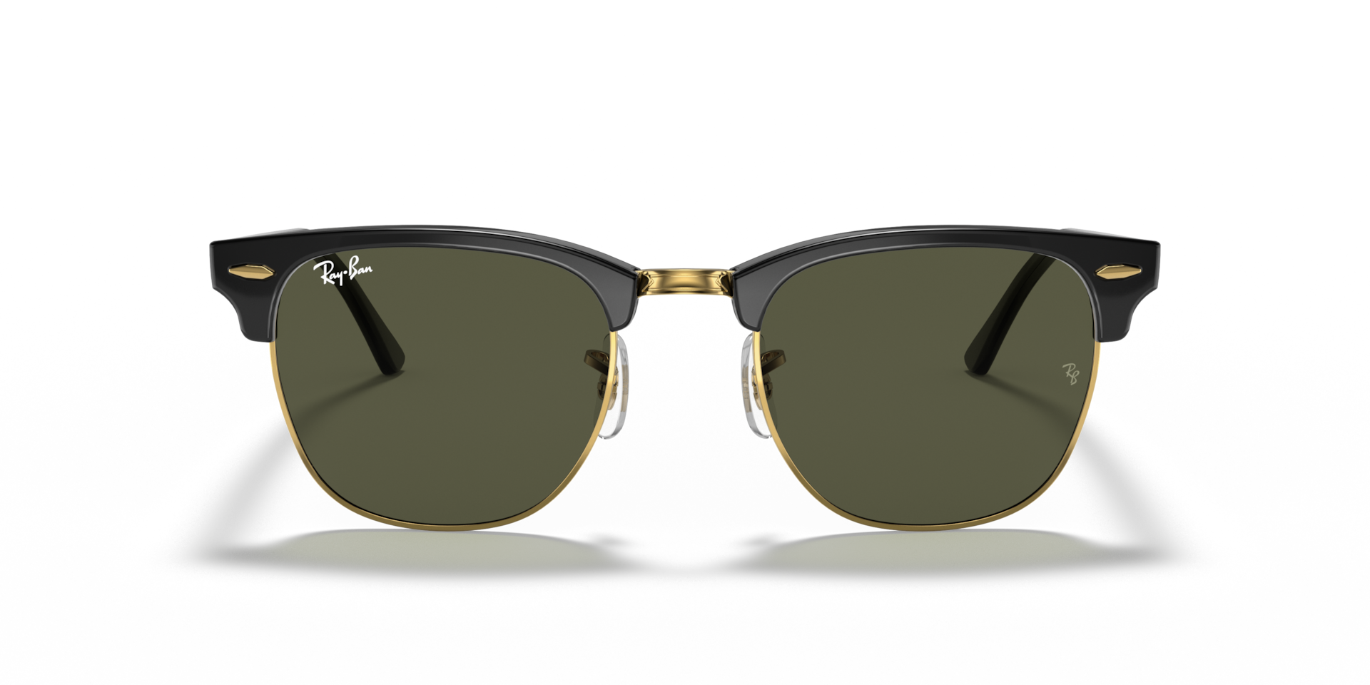 Ray-Ban RB3016F CLUBMASTER CLASSIC Black On Gold, Size: XL