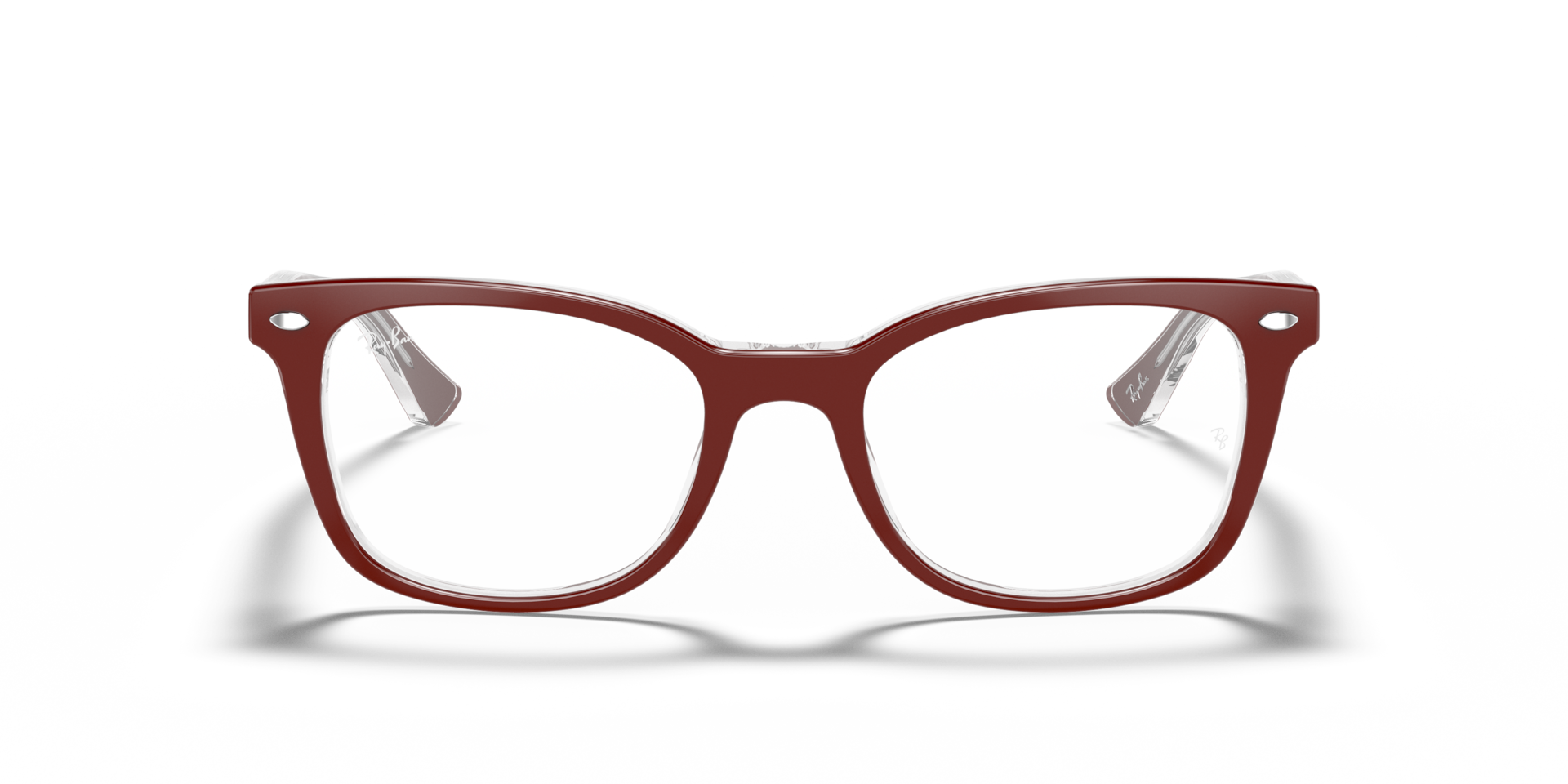 Ray-Ban RB5285 OPTICS Bordeaux On Transparent, Size: L