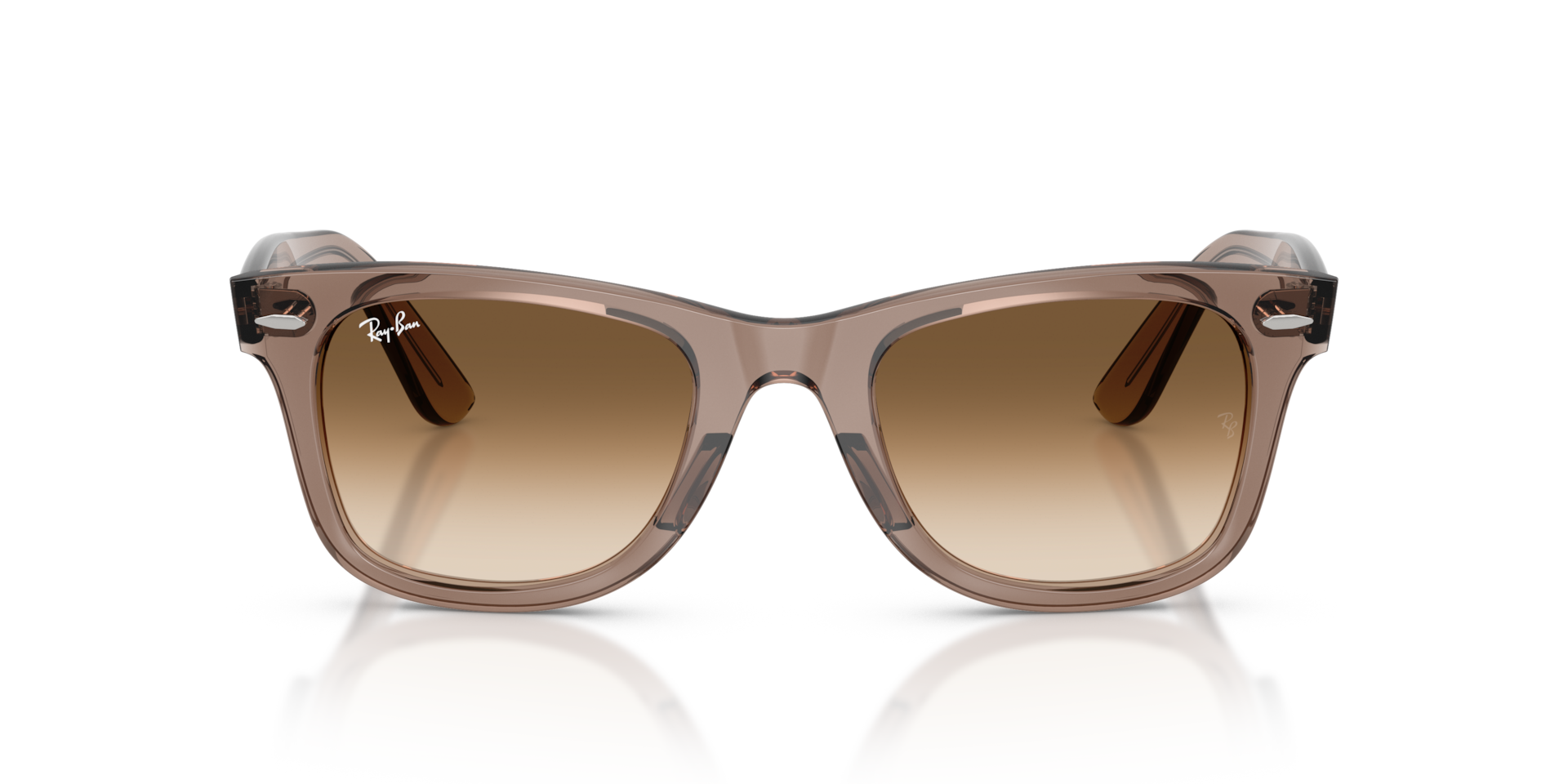 Ray-Ban RB4340 WAYFARER EASE Transparent Light Brown, Size: M