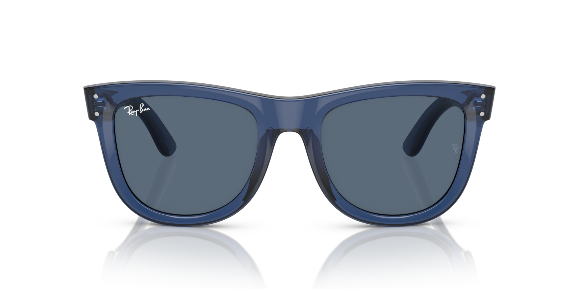Ray-Ban RBR0502S WAYFARER REVERSE Transparent Navy Blue, Size: S