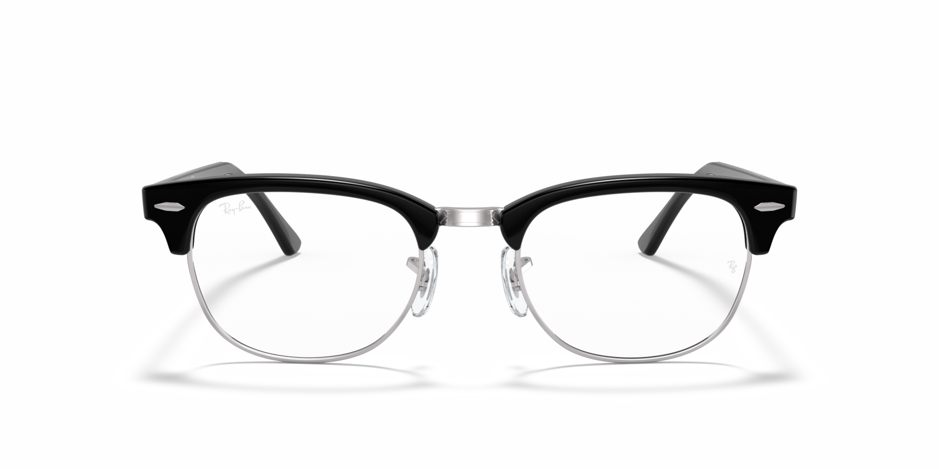 Ray-Ban RB5154 CLUBMASTER OPTICS Black On Silver, Size: M