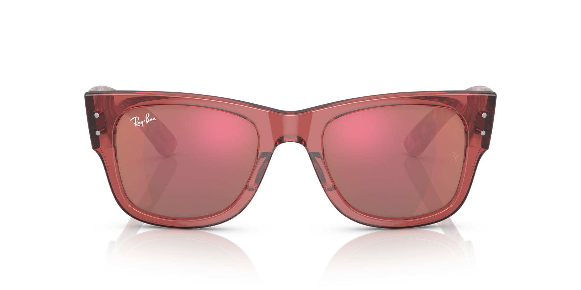 Ray-Ban RB0840S MEGA WAYFARER Transparent Pink, Size: M