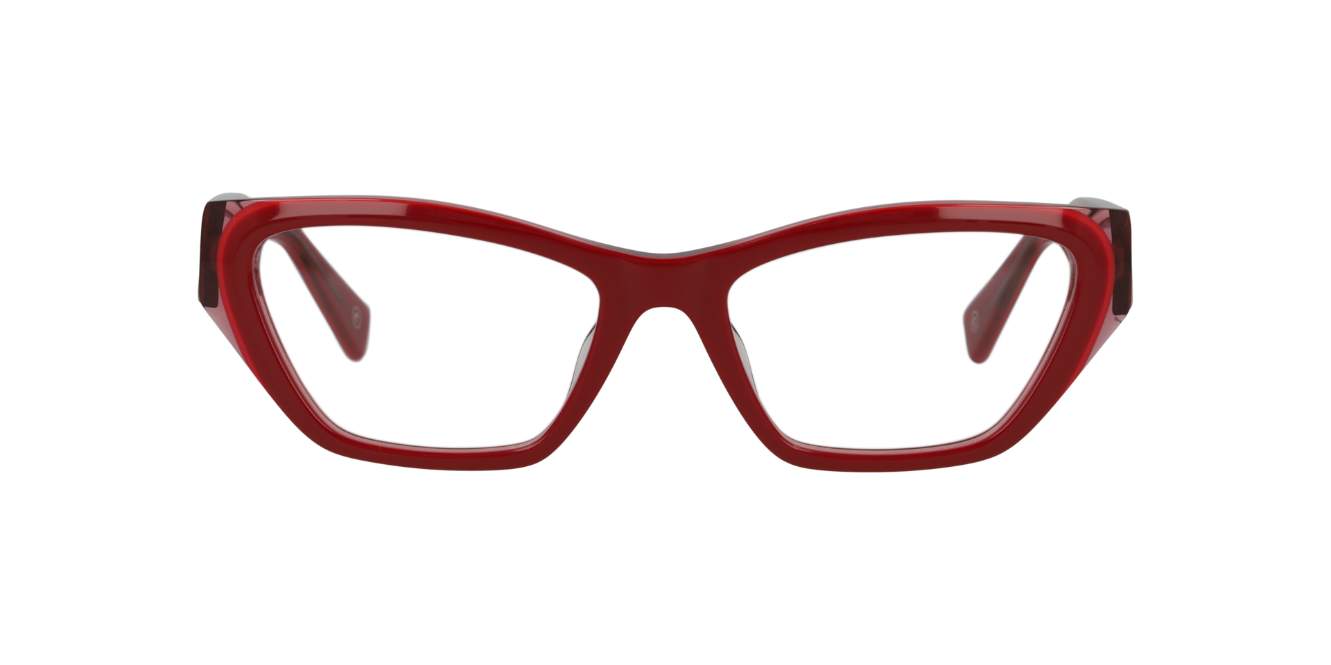 Clearly TRENCHANT Red On Crystal Light Red, Size: M