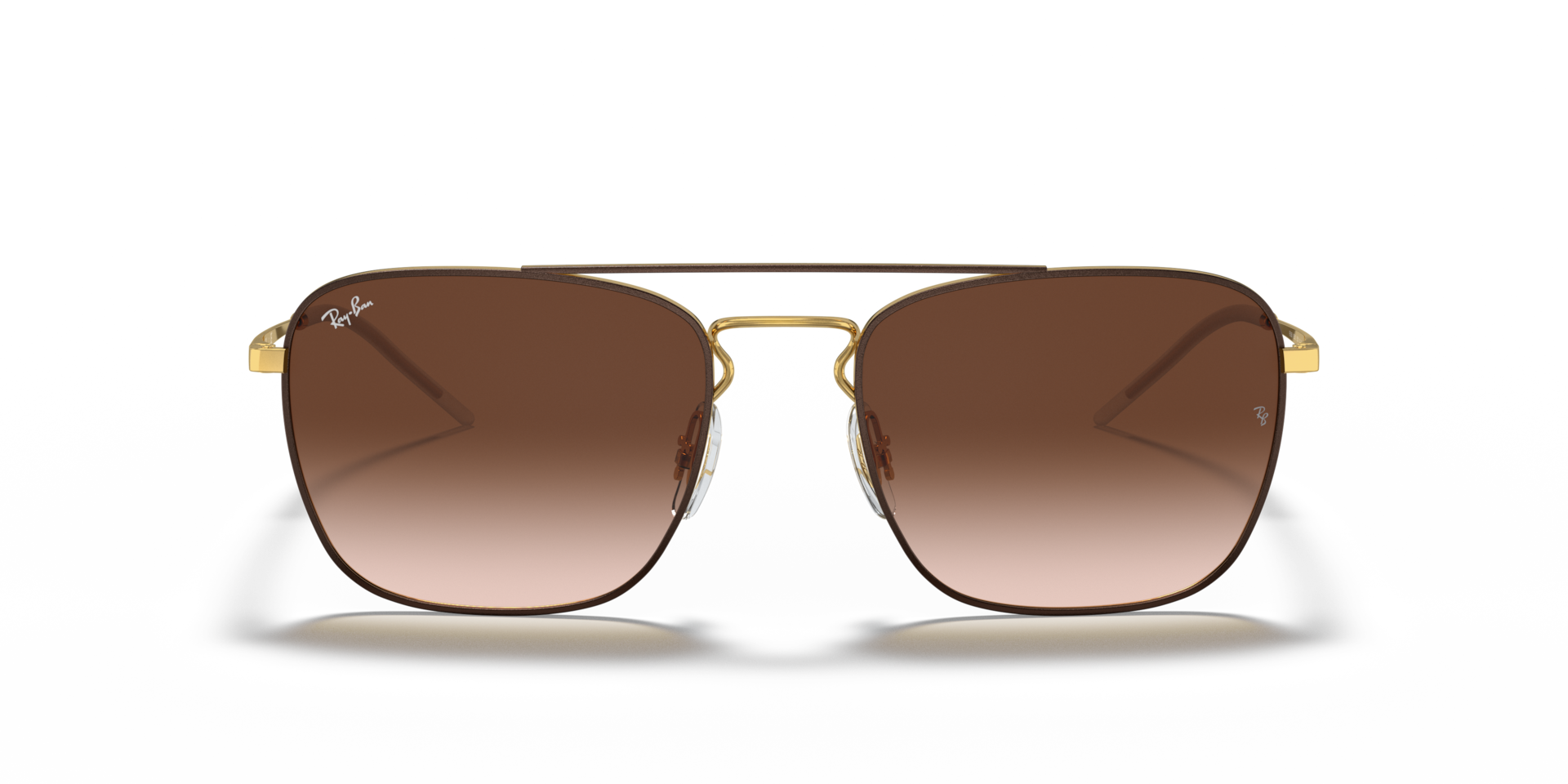 Ray-Ban RB3588 Brown On Gold, Size: L
